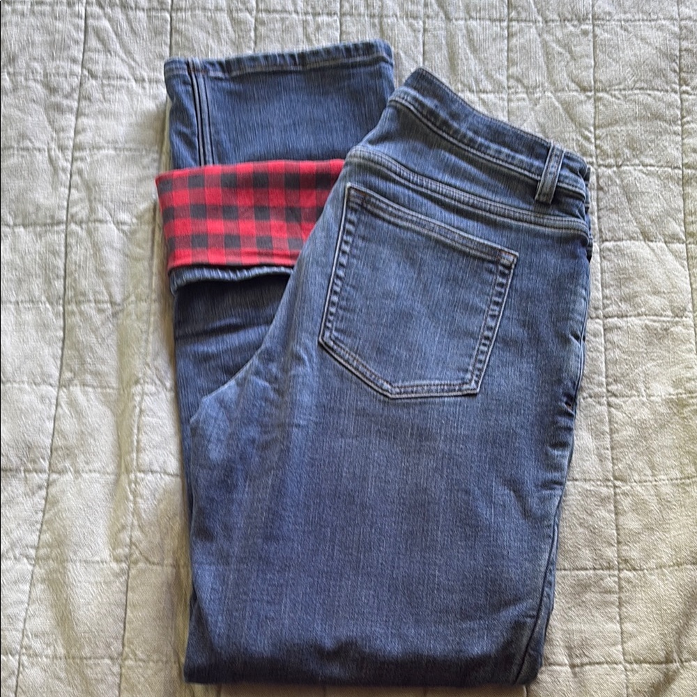 Duluth Trading Co Daily Denim Lined Straight Leg Jeans